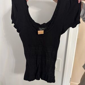 Bebe Black Knit Top